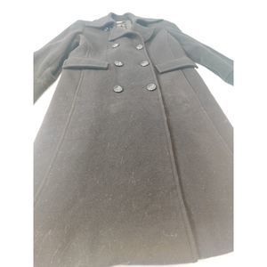 NWOT Vintage COMPANY Ellen Tracy Black Virgin Wool, Cashmere Pea Coat Size 8